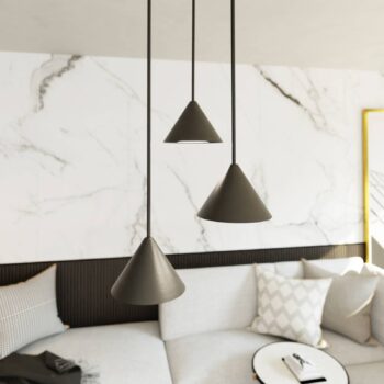 Závesné svietidlo Elit, 3-pl., Ø 20 cm, čierne, kov, GX53