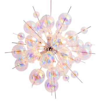 Závesné svietidlo Explosion zo skla, 10-plameňové