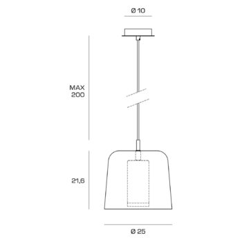 Závesné svietidlo Frida, sklo, zvonku piesková