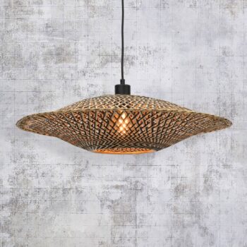 Závesné svietidlo GOOD & MOJO Bali z bambusu, Ø 60 cm