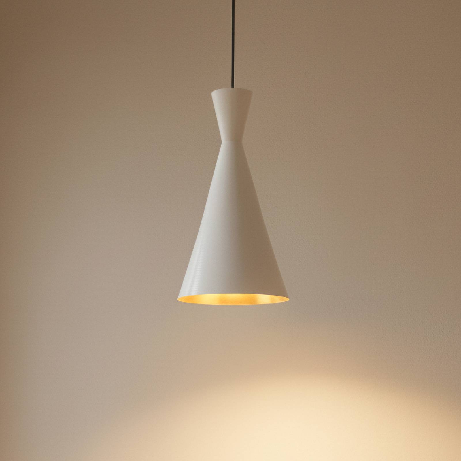 Závesné svietidlo Glenora, biele, Ø 18 cm, kov, E27 Závesné svietidlo Glenora, biele, Ø 18 cm, kov, E27