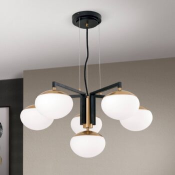 Závesné svietidlo Josephine, 6-plameňové