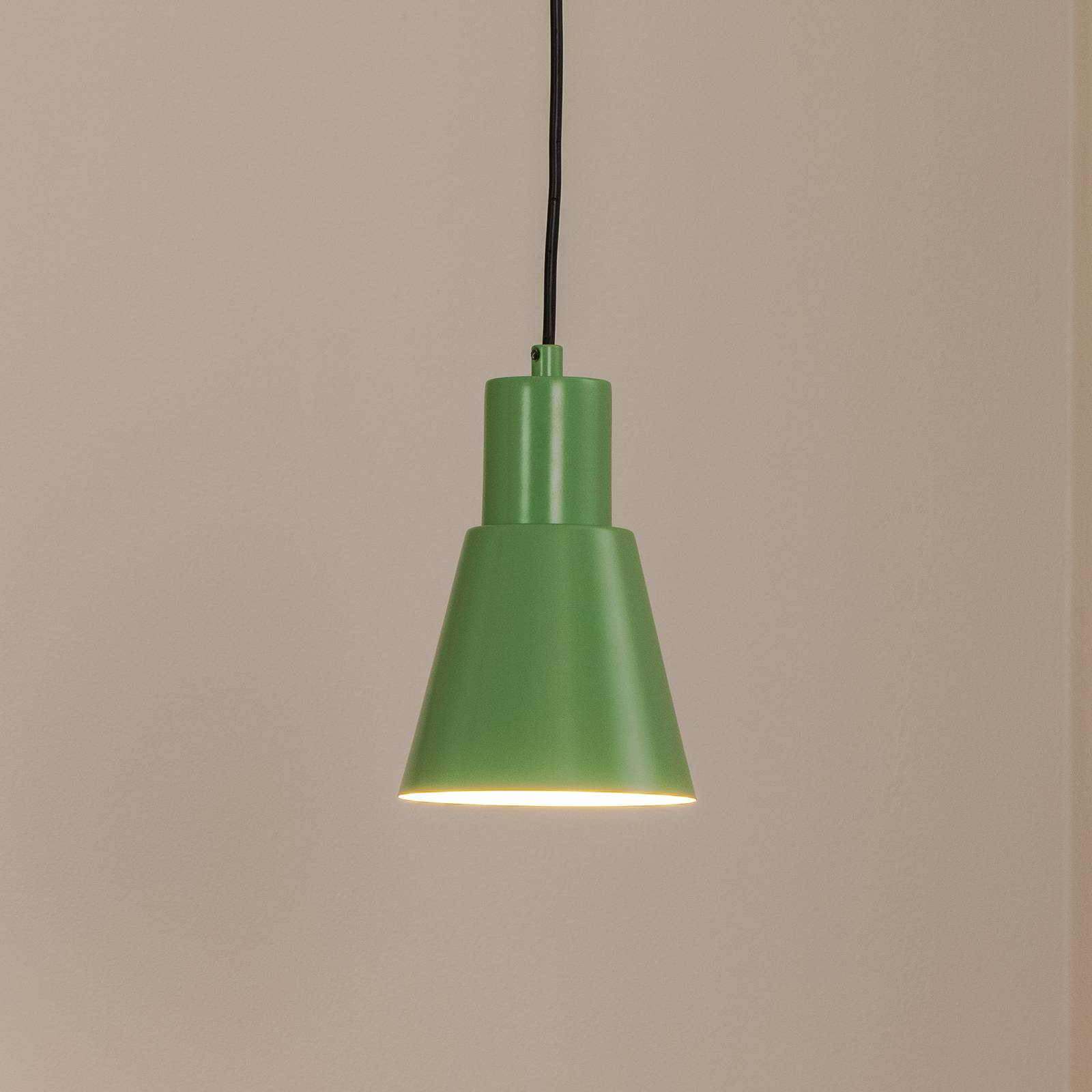 Závesné svietidlo Konikkem, mätovo zelené, kov, Ø 14 cm, E27 Závesné svietidlo Konikkem, mätovo zelené, kov, Ø 14 cm, E27