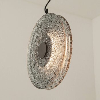 Závesné svietidlo LED 23072, dymovo sivá, sklo, Ø 28 cm, 3 000 K