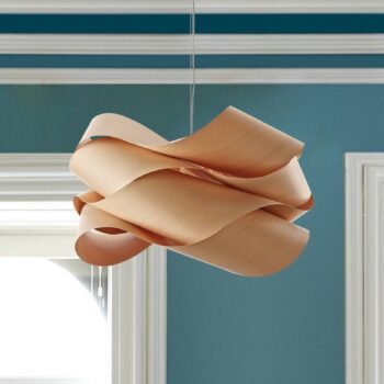 Závesné svietidlo LZF, farba buk/nikel, Ø 69 cm, drevo