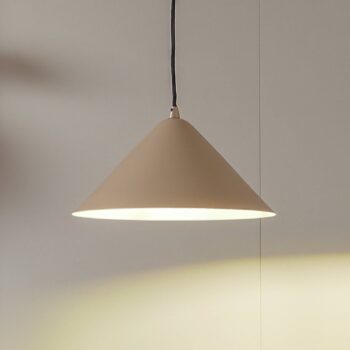 Závesné svietidlo Lindby Clarine, béžová farba, Ø 32 cm, kov