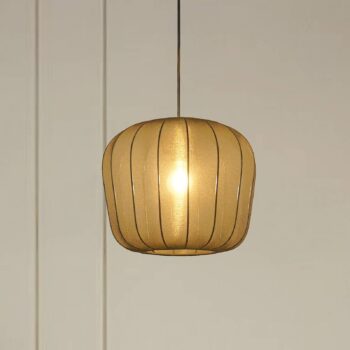 Závesné svietidlo Lindby Helin, čierne, Ø 35 cm, látka