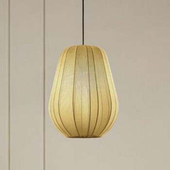 Závesné svietidlo Lindby Helin, sivé, Ø 30 cm, látka