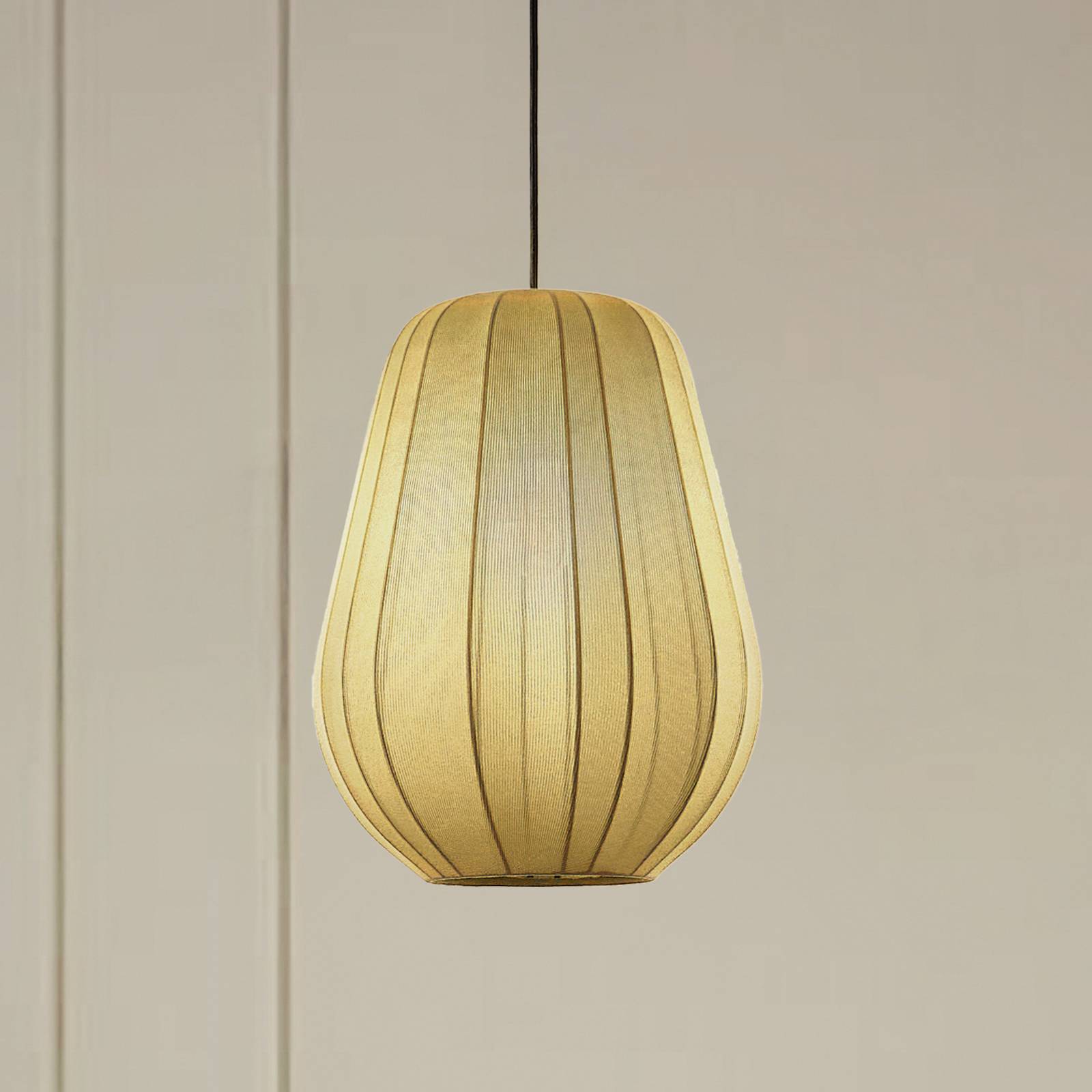 Závesné svietidlo Lindby Helin, sivé, Ø 30 cm, látka Závesné svietidlo Lindby Helin, sivé, Ø 30 cm, látka