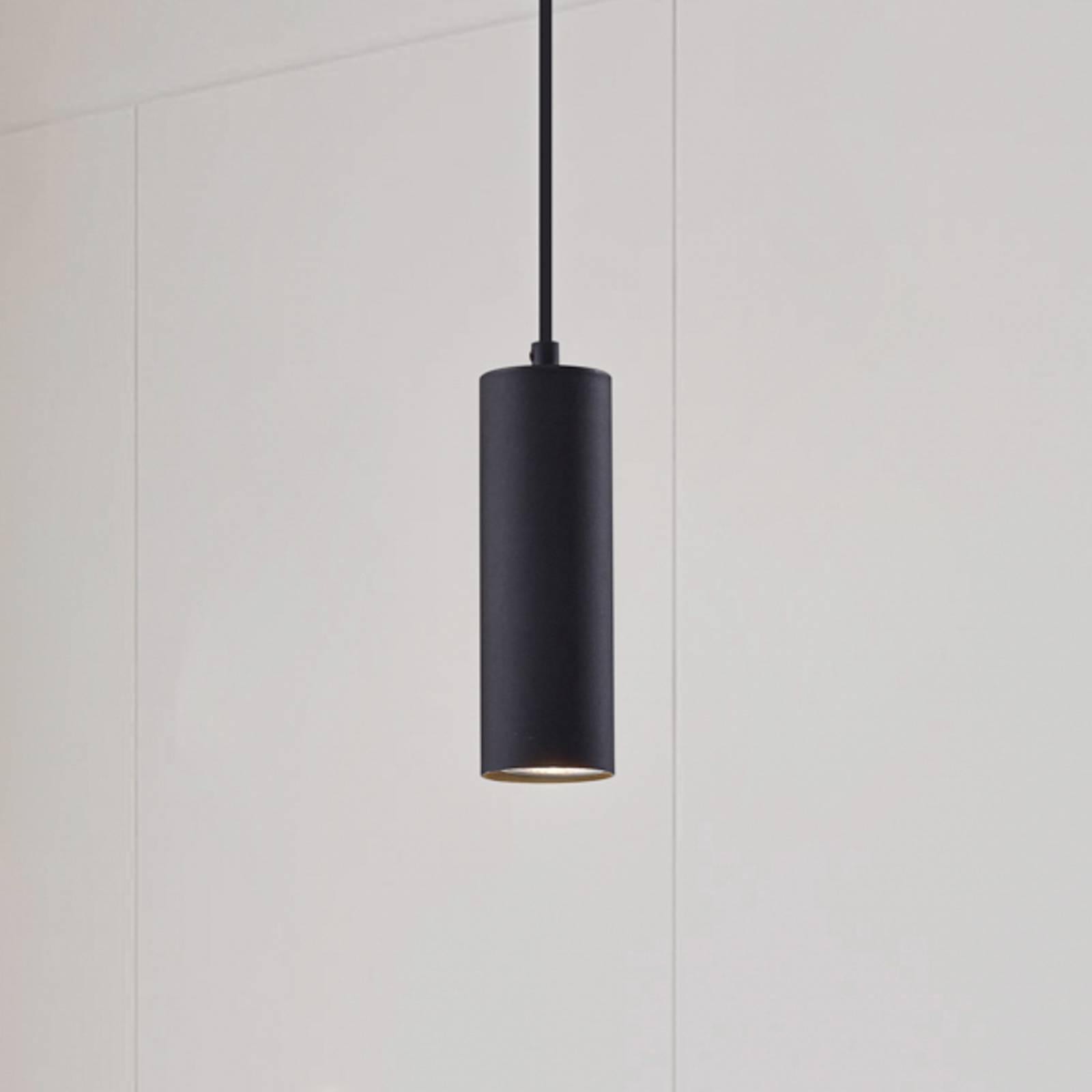 Závesné svietidlo Lindby Joffrey, Ø 6 cm, čierna farba, kov, GU10 Závesné svietidlo Lindby Joffrey, Ø 6 cm, čierna farba, kov, GU10