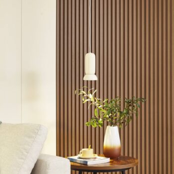 Závesné svietidlo Lindby Kerimi, krémové, 1 svetlo