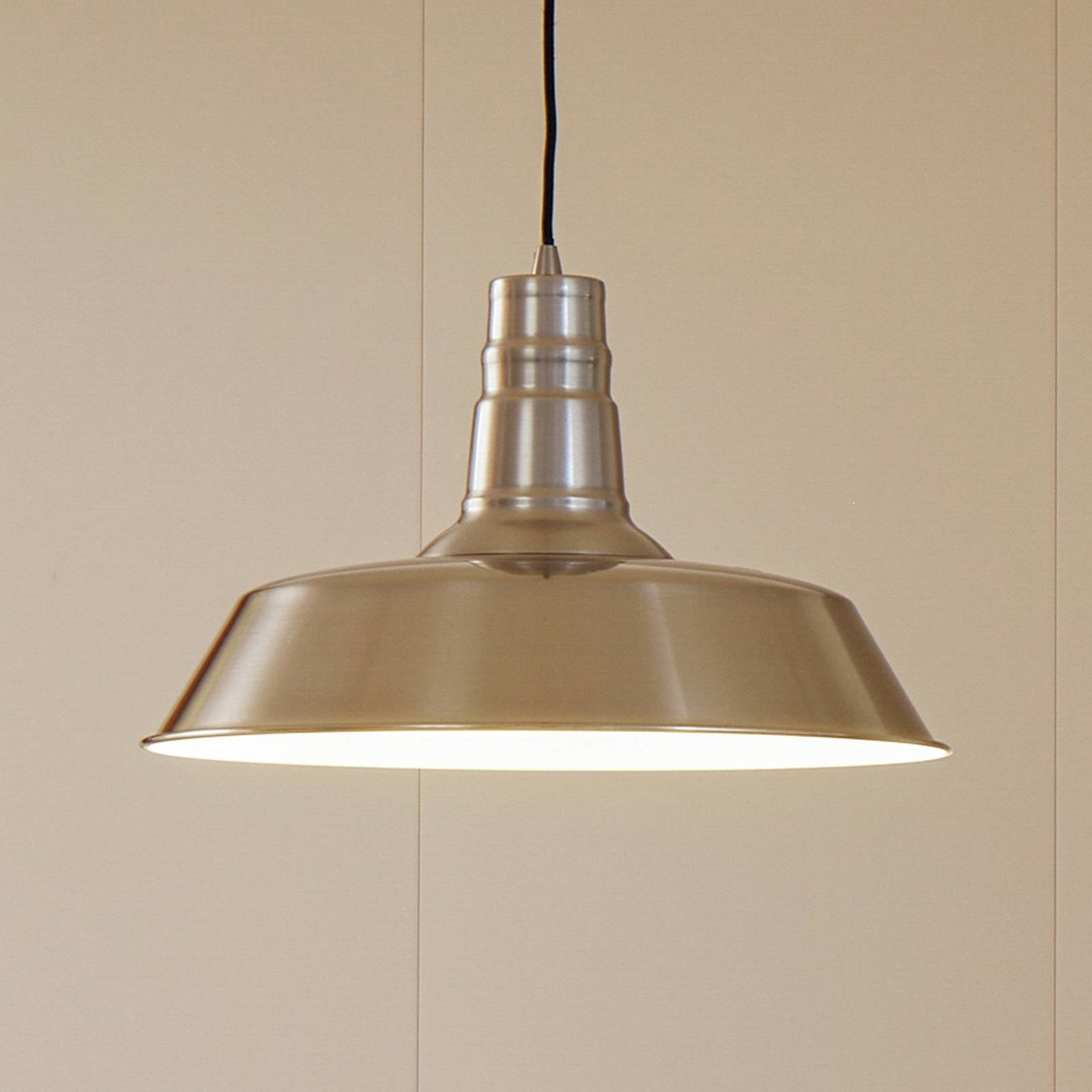 Závesné svietidlo Lindby Laylan, nikel/biela, Ø 46 cm, kov Závesné svietidlo Lindby Laylan, nikel/biela, Ø 46 cm, kov