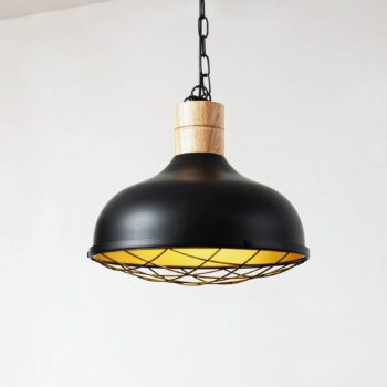 Závesné svietidlo Lindby Olbi, čierne, gumový stromček, dĺžka 41,5 cm