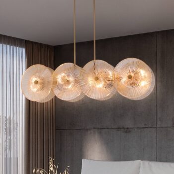 Závesné svietidlo Maytoni Aster, sklo, dĺžka 101 cm, 8 x E14