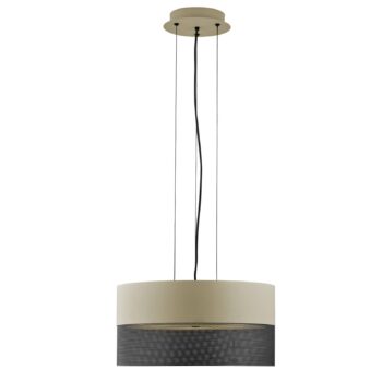 Závesné svietidlo Mesh E27 Ø 50 cm piesková/čierna