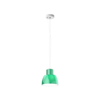 Závesné svietidlo Nemo Lorosae, zelené, Ø 20 cm, sklo, E27