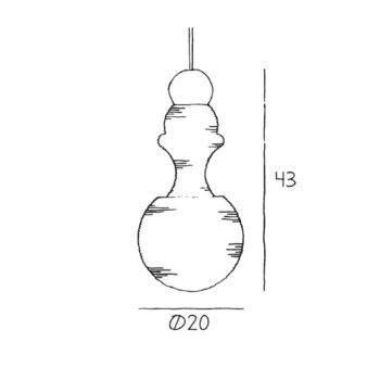 Závesné svietidlo Paris 1920, výška 43 cm, sklo, biela farba