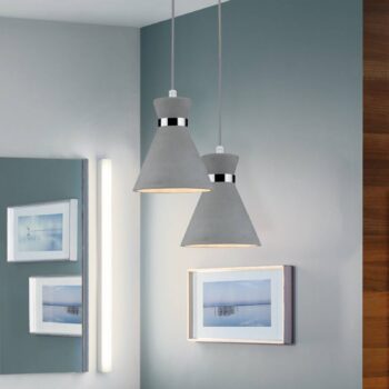 Závesné svietidlo Paulmann Verve, betón, Ø 20 cm, IP44