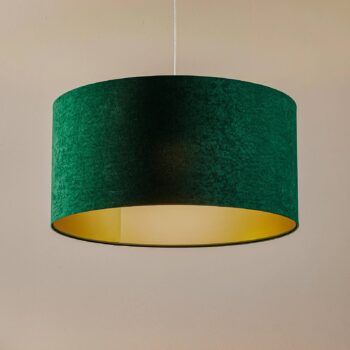 Závesné svietidlo Salina, zelená/zlatá, Ø 60 cm