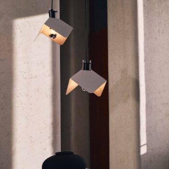 Závesné svietidlo Stilnovo Triedo, biela, dĺžka 29 cm, kov