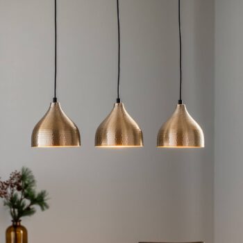 Závesné svietidlo Tattoo 6212 3-light linear gold