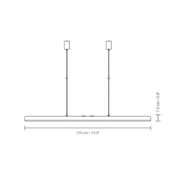 Závesné svietidlo UMAGE LED Hazel Branch, biela/mosadz, 150 cm