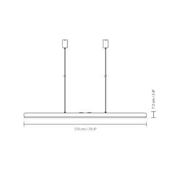 Závesné svietidlo UMAGE LED Hazel Branch, čierna/oceľ, 150 cm