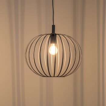 Závesné svietidlo Valor, antracitová farba, oceľ, Ø 40 cm