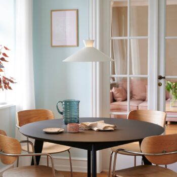 Závesné svietidlo s kovovým tienidlom, biele, Ø 45 cm