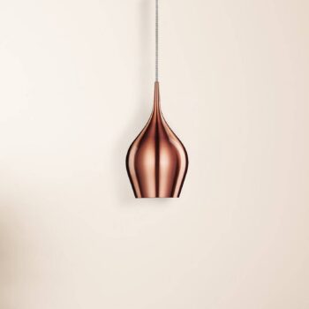 Žiarivé závesné svetlo Ø 12 cm, metalická ružová