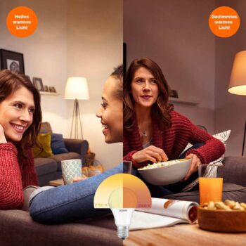 Žiarovka OSRAM LED E27 7W teplá biela GLOWdim číra