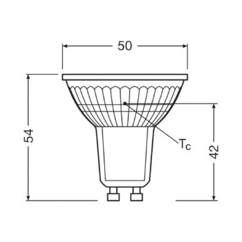 Žiarovka OSRAM LED PAR16 s reflektorom GU10 4,7 W 100° 4 000 K