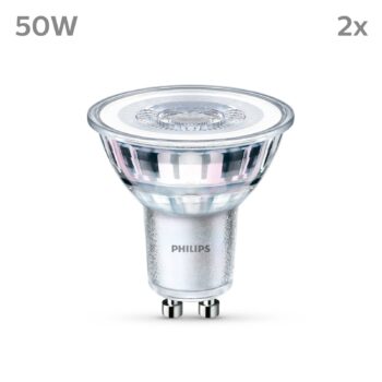 Žiarovka Philips LED GU10 4,6W 390lm 840 číra 36° 2ks