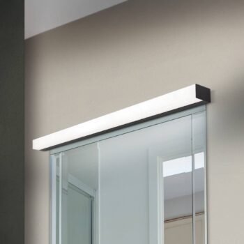 Zrkadlové svetlo Horizon LED, šírka 90 cm, čierne, IP44