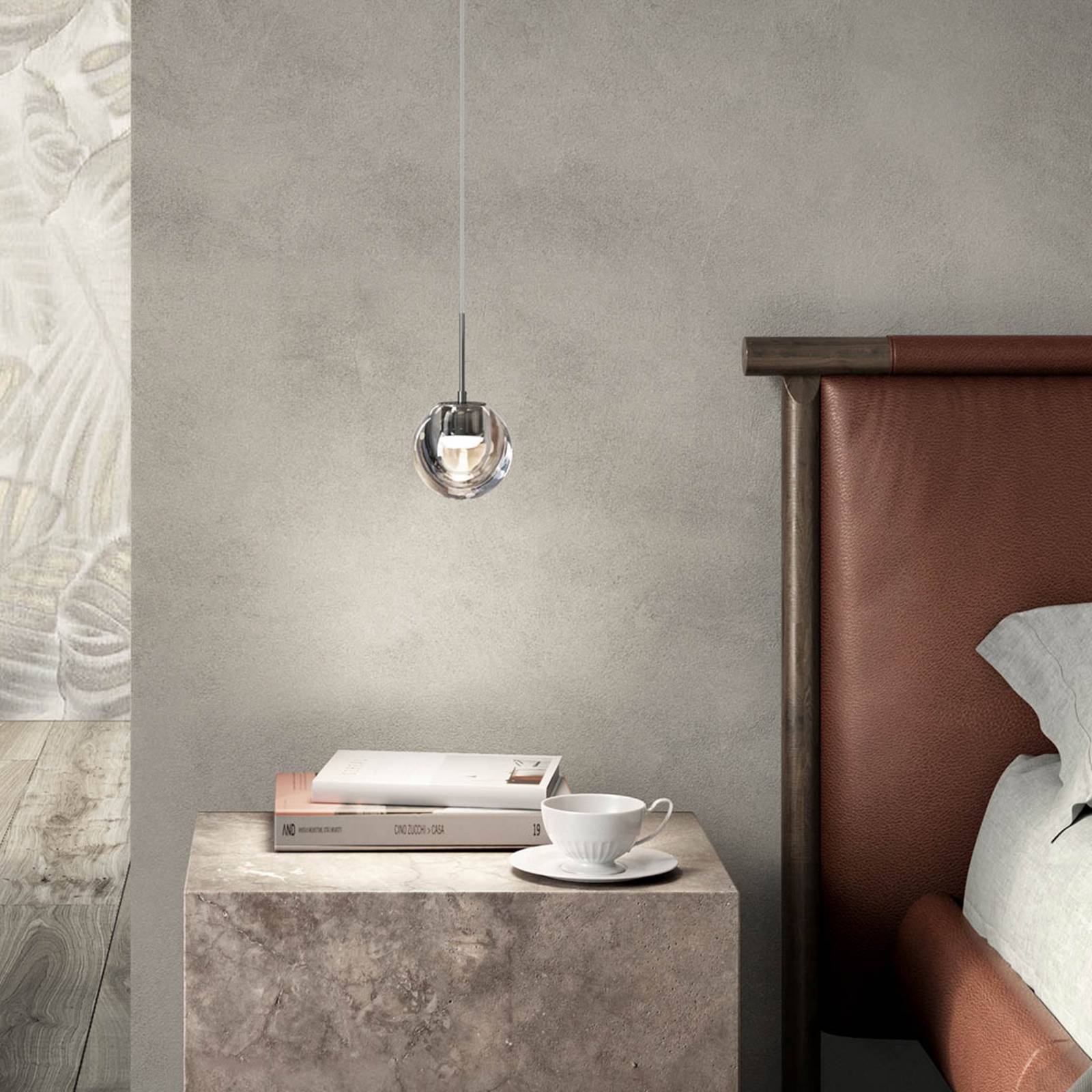 kdln LED závesné svietidlo Dew, chrómová farba, 1-pl., Ø 11 cm kdln LED závesné svietidlo Dew, chrómová farba, 1-pl., Ø 11 cm