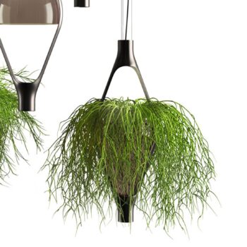 kdln LED závesné svietidlo Viceversa, sklo sivé, 2-pl