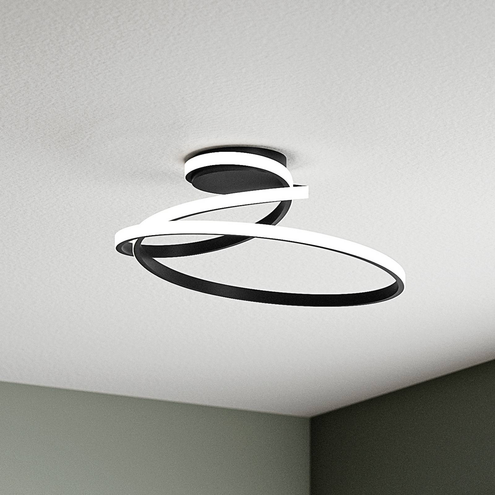 stropné LED svetlo COASTER, čierne, dĺžka 50 cm, kov, CCT stropné LED svetlo COASTER, čierne, dĺžka 50 cm, kov, CCT