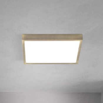 stropné LED svetlo Disc, antická mosadzová farba, dĺžka 24 cm, CCT