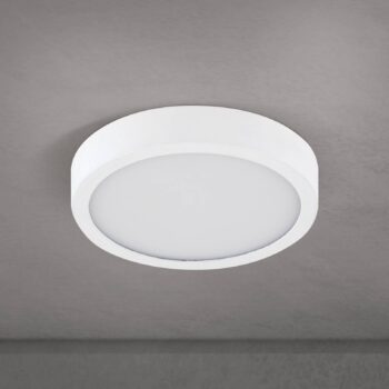 stropné LED svetlo Disc, biele Ø 14 cm, CCT, kov/plast