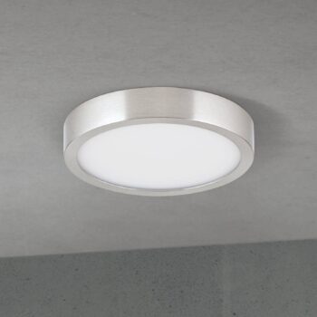 stropné LED svetlo Disc, saténovo niklové, Ø 14 cm, CCT